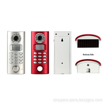 Solar-powered wireless infrared detector auto dial home alarm
